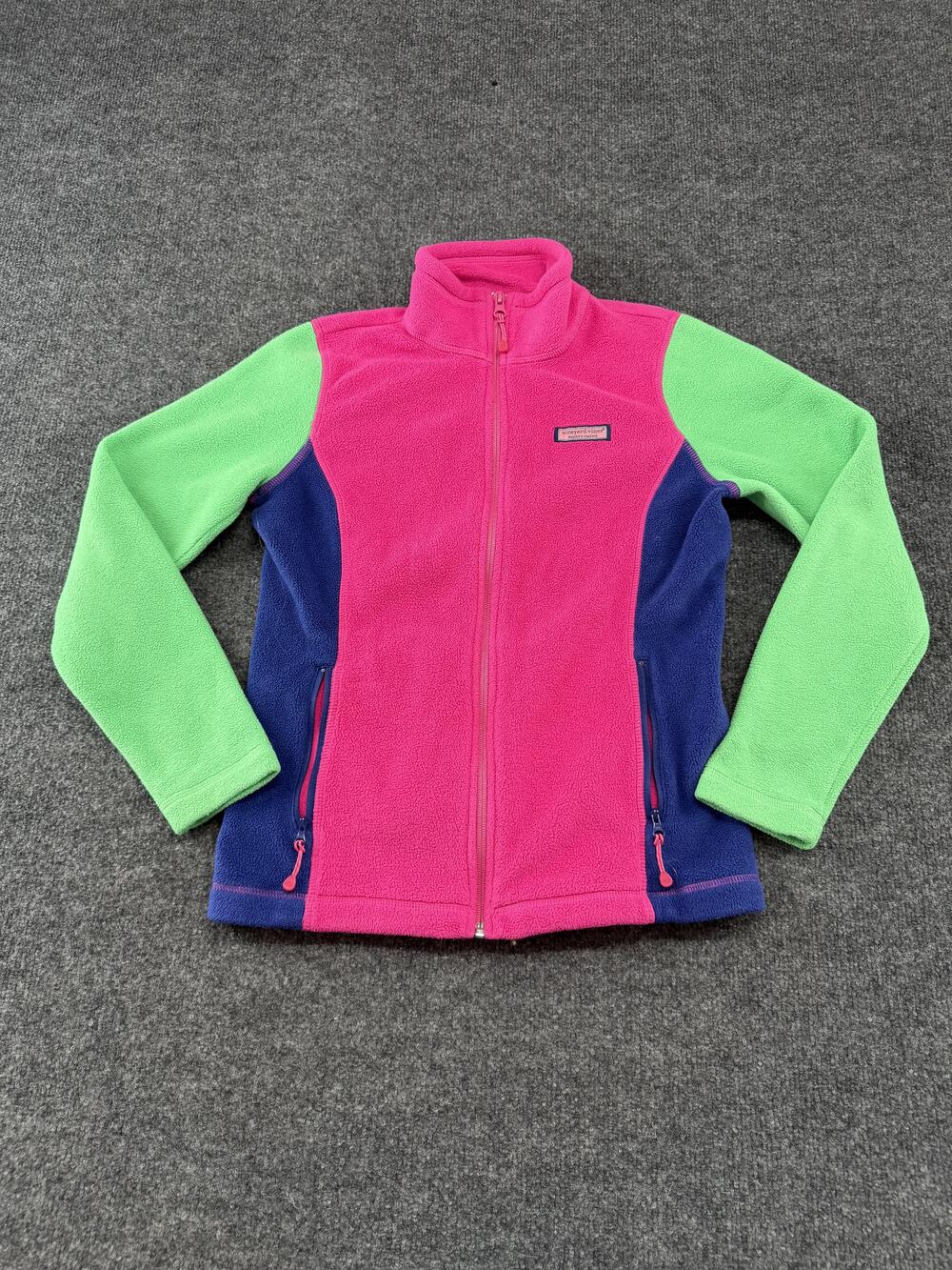 Vineyard Vines Jacket Womens XS Multicolor Fleece Full Zip Colorblock Pockets